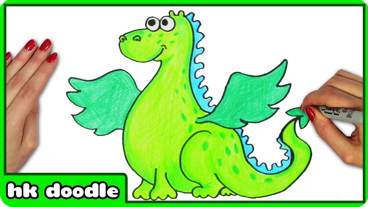 Featured image of post Easy Cute Dragon Drawing For Kids