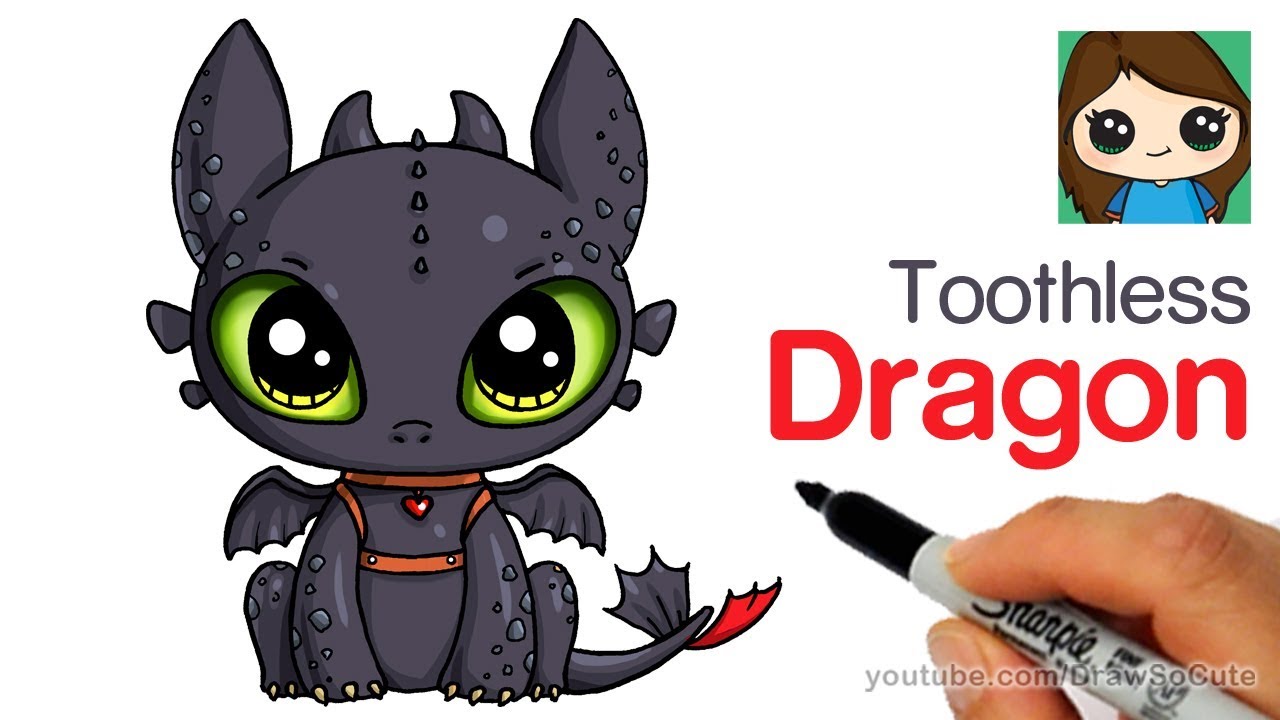 Featured image of post Easy Cute Dragon Drawing Toothless